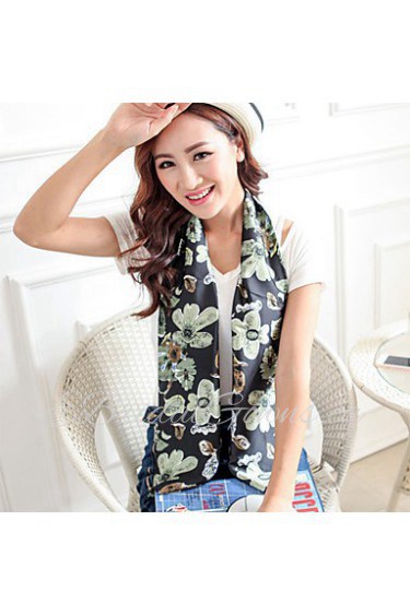 Women's Flowers Silk Scarves