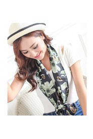 Women's Flowers Silk Scarves