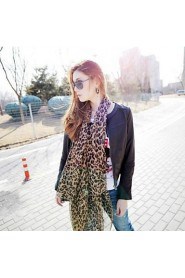 Shawls Chiffon/Polyester Matching Leopard Print Scarves