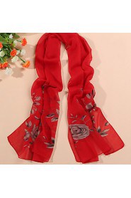 Ms new rainbow flower chiffon scarves