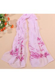 Ms new rainbow flower chiffon scarves