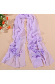 Ms new rainbow flower chiffon scarves