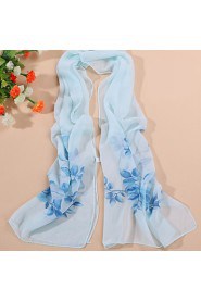 Ms new rainbow flower chiffon scarves