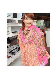 Korean Spell Color Fashion New Leopard Print Scarf Scarves