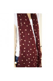 Women Wave point dot Chiffon Scarf