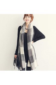 Women Retro Super Wool Colored Plaid Scarves Shawls