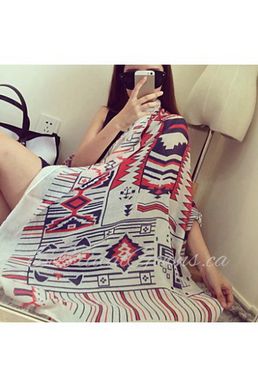 New Winter Wind National Cotton Printed Totem Shawl Scarves