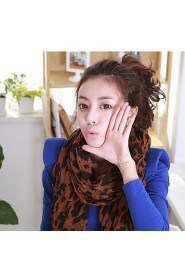 Popular Classic Leopard Voile Scarves Fold Oversized Shawl