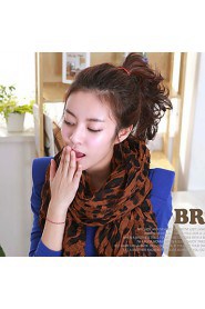 Popular Classic Leopard Voile Scarves Fold Oversized Shawl