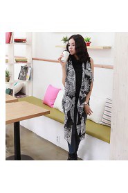 Spring And Autumn Korea Hot Voile Cashew Big Flower Printed Long Chiffon Scarf Thin Beach Scarves