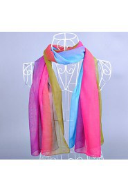 Women's Chiffon Colorful Print Scarf