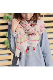 Women Cute Bohemia Little Daisy Printing Chiffon Scarf