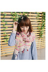 Women Cute Bohemia Little Daisy Printing Chiffon Scarf