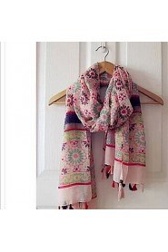 Women Cute Bohemia Little Daisy Printing Chiffon Scarf