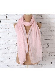 Women Summer Scarf 100% Cotton Shawl Fold Plain Colour Soft Scarf