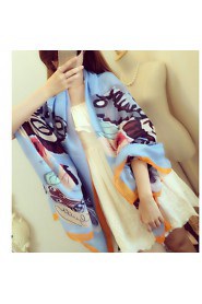 Star With Big Butterfly Print High-grade Cotton Twill Scarf Large Scarves