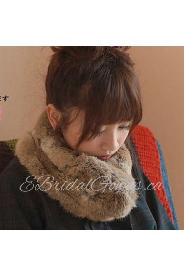 Women Lovely Fashion Classic Rabbit Fur Collar Scarf