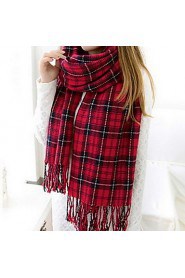 Warm Long Multicolor Plaid Scarves Tartan Design Winter Wool Grid