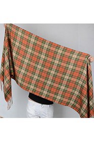 Warm Long Multicolor Plaid Scarves Tartan Design Winter Wool Grid