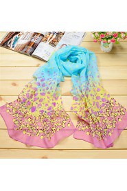 Women's Casual Chiffon/Polyester Summer Leopard Print Thin Scarves