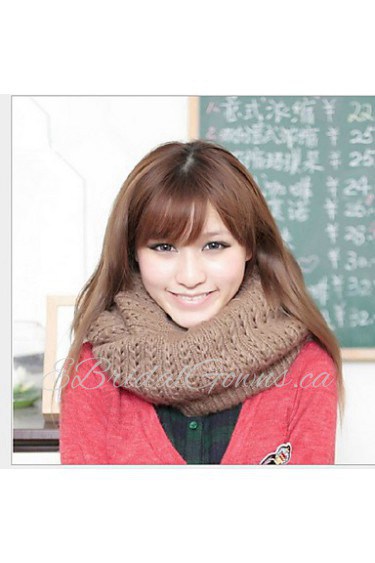 Women Cute Thickening In Winter Wool Blend Scarf