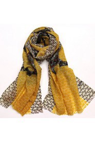 Women's Fashion 100% Wool Animal Printed Scarf