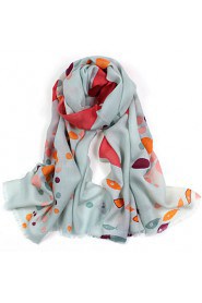 Women's Fashion 100% Wool Printed Scarf