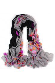 Women's Fashion 100% Wool Printed Scarf