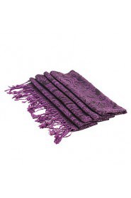 NEW Women Silk Scarf/Scarves Ladies Purple National Print Soft Chiffon Scraf Hijab