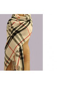 Women Cute British Wind Large Grid Warm Scarf Pashmina