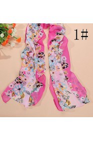 New flowers chiffon scarf silk scarves