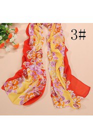 New flowers chiffon scarf silk scarves