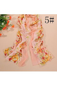 New flowers chiffon scarf silk scarves