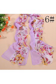 New flowers chiffon scarf silk scarves