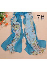 New flowers chiffon scarf silk scarves