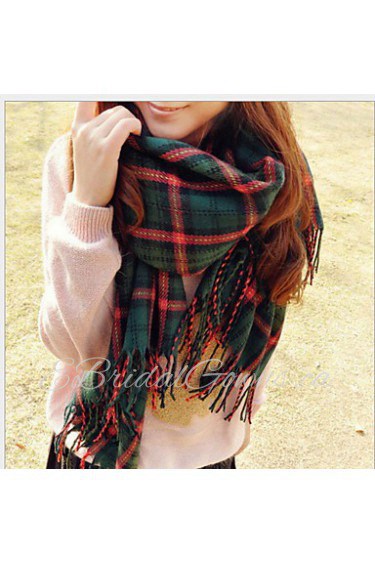 Women National Wind Tartan Design Scarf Shawl