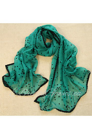 Women's Heart Flocking Scarf