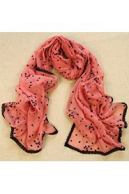 Women's Heart Flocking Scarf