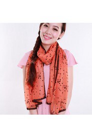 Women's Heart Flocking Scarf