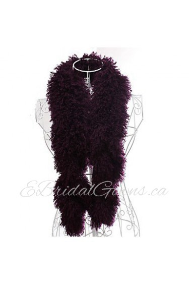 Scarves Feather/Fur White/ Gray/ Purple Party/Evening