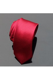 Men's 20 Solid Color Slim Polyester Neck Tie (5cm, 1pc)