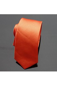 Men's 20 Solid Color Slim Polyester Neck Tie (5cm, 1pc)