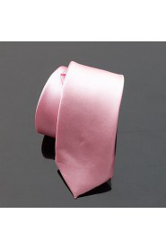 Men's 20 Solid Color Slim Polyester Neck Tie (5cm, 1pc)