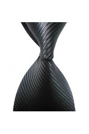 Men's Striped Microfiber Tie Necktie With Gift Box (12 Colors Available)