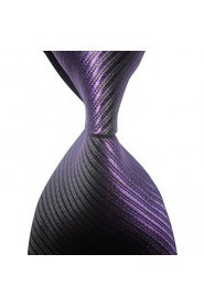 Men's Striped Microfiber Tie Necktie With Gift Box (12 Colors Available)