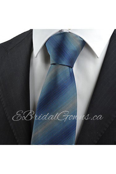 Men's Necktie Gradiant Blue Dots Wedding/Business/Work/Formal/Casual Tie With Gift Box