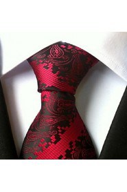 Men Wedding Cocktail Necktie At Work Red Muticolors Tie