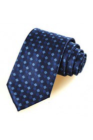 Men's New Cross Checked Pattern Microfiber Tie Necktie Wedding Party With Gift Box (5 Colors Available)