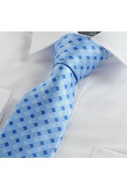 Men's New Cross Checked Pattern Microfiber Tie Necktie Wedding Party With Gift Box (5 Colors Available)