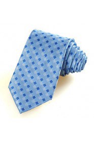 Men's New Cross Checked Pattern Microfiber Tie Necktie Wedding Party With Gift Box (5 Colors Available)